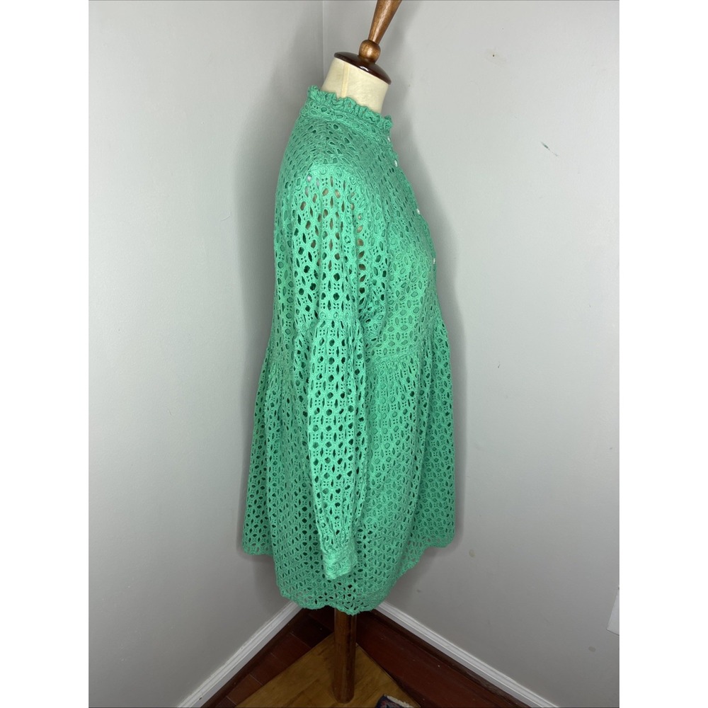 New Jude Connally Clover Green Eyelet Gloria Dress Large L - Picture 7 of 12